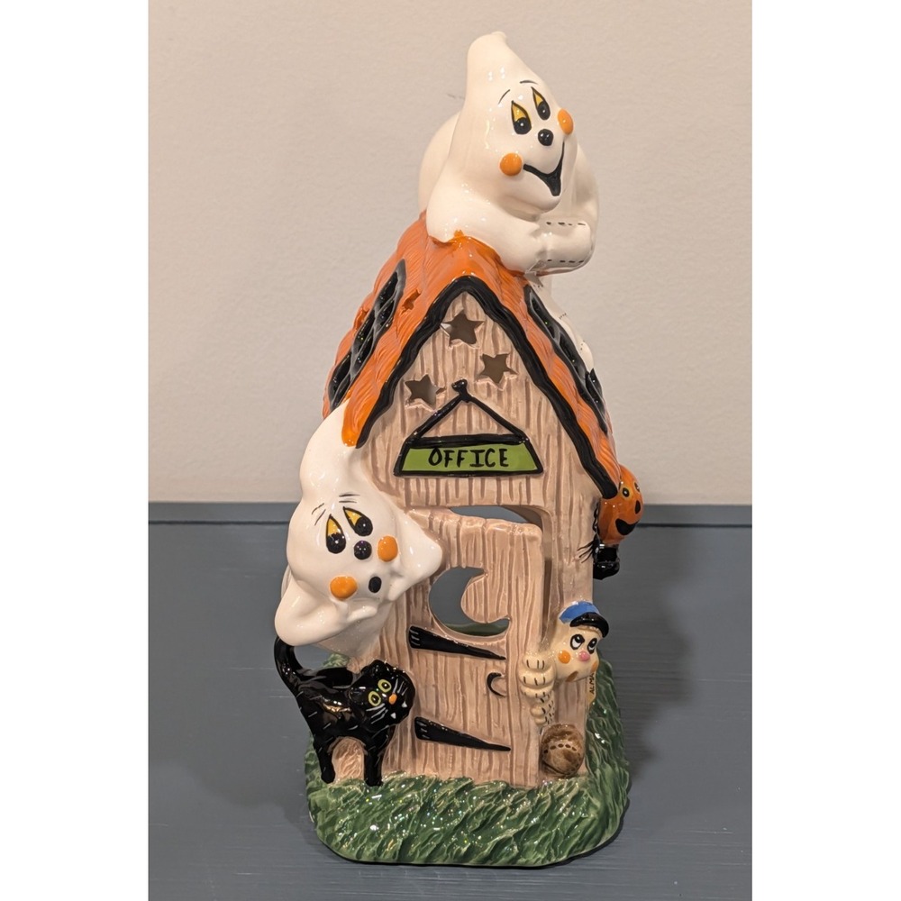 Blue Sky Clayworks  Happy Haunting Office Outhouse Candle House Heather Goldminc